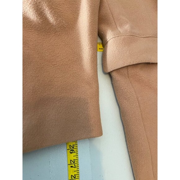 Egon Von Furstenberg Double-Breasted Overcoat Tan Wool Cashmere Size 42 R - Picture 14 of 15